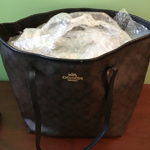 Coach Zip Top Tote in Signature Canvas - Im/Khaki Sedona (4455) - Picture 1 of 6